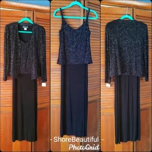 Flattering Formal gown & Sparkling jacket